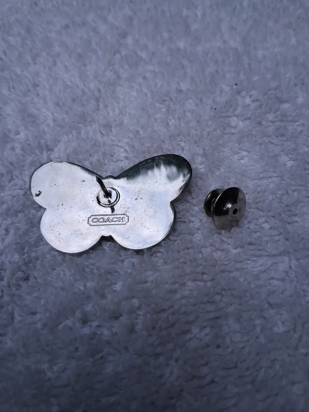 Coach Vintage New York Designer Green Butterfly Lapel Pin